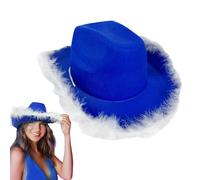 Générique Cappelli Da Cowboy - Party Halloween Dress-up | Boa Cappello | Donne E Uomini | Costume | Cappello Da Cowboy Per Donne Uomini Da Cowgirl Scintillante Per Un Vestito Da Costu