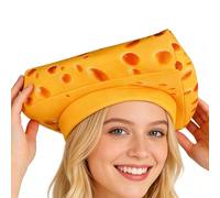 Générique Cappellino formaggio, accessorio da festa a forma di cibo, cappello per torta al formaggio, per cosplay, travestimento da scena per feste di Natale ed eventi all'aperto