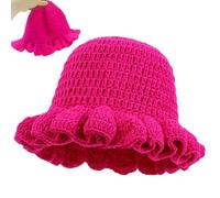 Générique Cappello a bobina lavorato a maglia - alla morbido fatto a mano caldo,cappello invernale alla in maglia con balze, per esterni, casual, quotidiano, viaggi, campeggio, per donne