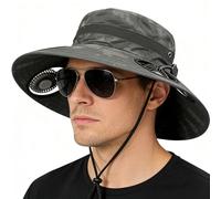 Générique Cappello Bucket,Cappellini a tesa larga con ricarica USB | Cappello da pesca all'aperto,per esterno campeggio pesca viaggi vacanze estive, come da immagine.