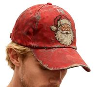 Générique Cappello da baseball da donna, divertente cappello di Natale rosso | cappello da sole festivo motivo Babbo Natale - per compleanno, feste, uomini, donne, serate di viaggio