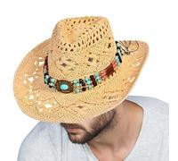 Générique Cappello da cowboy a tesa larga | elegante cappello da spiaggia da donna - Sombrero alla moda, accessorio alla moda donna per spiaggia, escursionismo, campeggio, viaggi e uscite, Di colore