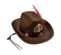 Générique Cappello da cowboy da uomo | Accessorio per testa per costume del Ringraziamento | Cappello da travestimento festivo - per adulti concerto carnevale mascherata festa travestita