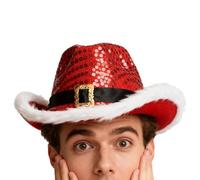 Générique Cappello da cowboy del Padre - Feltro 38 x 29 x 11 cm | Accessorio per travestimento con paillettes per festa di vacanza, raduno, sport all'aria aperta, festival di eventi in costume |