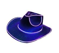 Générique Cappello da cowboy guidato - cappelli da cowgirl da 14,57 pollici | Copper discoteca Western Hat | Cowboy Hat Battera ha funzionato per feste di Halloween Disco, uomini e donne