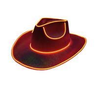 Générique Cappello Da Cowboy Luminoso Per Donne E Uomini Cappello Da Cowboy A LED Cappelli Da Cowboy A Batteria Accessori Per Costume Discoteca Western