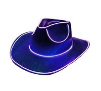 Générique Cappello Da Cowboy Luminoso Per Donne E Uomini Cappello Da Cowboy A LED Cappelli Da Cowboy A Batteria Accessori Per Costume Discoteca Western