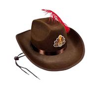 Générique Cappello da cowboy per adulti, copricapo per cosplay per il ringraziamento, cappello da festival musicale - per adulti concerto mascheratura del Ringraziamento parti scolastiche festa in
