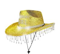 Générique Cappello da cowboy per le donne,Cappello Scintillante Ragazza Di Compleanno | Strass Traspirante Adulti Feste Vacanze