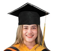 Générique Cappello da laurea per adulti | Cappello studente luminoso per bambini | Acconciatura con pompon, costume università, decorazione festa studentesca ed evento scolastico