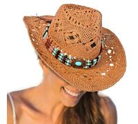 Générique Cappello da sole a tesa larga - Cappello da sole Western elegante - Sombrero da donna, accessori casual per viaggi, pic-nic, campeggio, vacanze, escursioni e attività, cachi., L