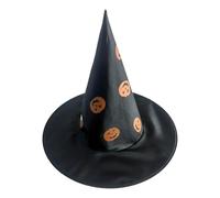 Générique Cappello delle streghe - Cappello Elphaba | Accessori per streghe da donna | Poliestere Women Halloween a punta nera Witch Hatt Costume da donna Costumi Hatt con motivo per le feste di Ha