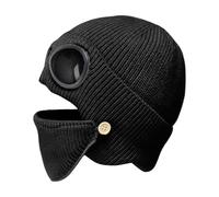 Générique Cappello invernale con paraorecchie, occhiali e protezione viso | Cappello invernale impermeabile al vento per sci per tempo freddo: ciclismo, sci, caccia, pesca, campeggio, escursionismo