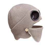 Générique Cappello invernale con paraorecchie, occhiali e protezione viso | Cappello invernale impermeabile al vento per sci per tempo freddo: ciclismo, sci, caccia, pesca, campeggio, escursionismo