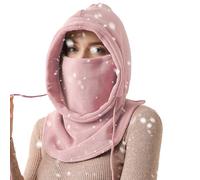 Générique Cappello invernale per protezione delle orecchie antivento e collo riscaldato, berretto da sci con cordino regolabile, per sci, moto, freddo e Natale, Colore loto