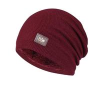 Générique Cappello Personalizzabile Donna Inverno Warm Knitting Cappelli Plain Beanie Cuff Scivolo Knit Cap Giallo Nuovo, rosso, Taglia Unica