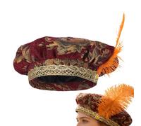 Générique Cappello rinascimentale - Accessorio per testa di travestimento rinascimentale, accessorio costume cosplay Tudor - per celebrazioni, carnevali, sfilate, sessioni fotografiche, spettacoli e