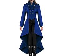 Générique Cappotto da donna, cappotto da donna | Steampunk Renaissance - Renaissance Steampunk, giacca vintage, giacca vittoriana Swallow Tail Long Trench