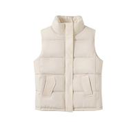 Générique Cappotto Uomo Caro Inverno 2024 New Waistcoat Women's Models Jacket Loose Versatile Short Stand Up Collar Ladies Down Cotton Waistcoat Waistcoat Autumn And Winter Gilet Riscaldato, bianco, M