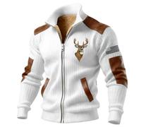 Générique Cappotto uomo inverno caldo giacca in pile interno giacca con cappuccio ampio parka fodera Sherpa lunga cardigan Cocooning cappotto lungo cappuccio giacca invernale morbida parka pile uomo