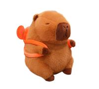 Générique Capybara Plush - 8,66 x 5,91 x 3,94 pollici Capybara Stuffed Animal | Soft Animal Decorative Throw Pillow, Cute Tiny Capybara Toy with Removable Backpack, Plush Doll for Kids and Adults