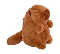 Générique Capybara Plush Keychain, 11 cm Soft Cartoon Animal Keyring with Drawstring, Cute Portable Accessory for Boys and Girls, Ideal for Backpacks and Bags Attachable to Keys, Backpacks, and Purses
