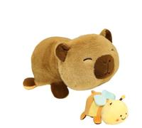 Générique Capybara Stuffed Doll, Realistic Plush Animal Bee Model, 9,84-13,78 pollici Soft Throw Pillow, Collectible Decor, Cute Plush Toy for Bedroom, Living Room, Nursery, Study Shelf, Brown