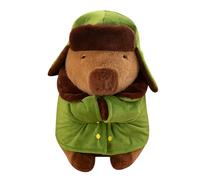 Générique Capybara Stuffed Plush Doll, 30 cm Soft Capybara Toy & Adorable Coat and Hat Design, Huggable Feature, Divano Bedroom Car Decoration Gift for Kids Collectible Animal Plush Toy