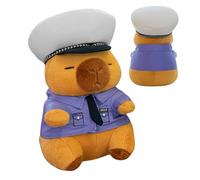 Générique Capybara Stuffed, Soft Plush Capybara Doll, 11.81 pollici Cozy Pillow in poliziotto Outfit, Collectible Animal Gift, Cute Toy for Kids, Adulti, Cuddling and Room Decor Use