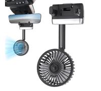 Générique Car Backseat Cooling Fan, Quiet Wind Headrest Mounted Car Fan, Vehicle Rear Headrest Fan, Ricaricabile Car Fan, 14 x 12 x 12,5 cm, 5,51 x 4,72 x 4,92 pollici for Car, Suv, Rv, Vehicles