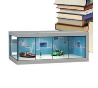 Générique Car Model, Display Cabinet, 10,43 × 4,13 × 5,91 pollici, Scale Showcase, Space Saving Organizer, Vehicle Toy Holder for Diecast Vehicles Displays in Home, Blue, Black and Brown