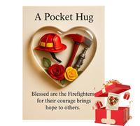 Générique Card - Souvenir de Pompier en Acrilico | Regalo Souvenir de Motivation à Forma di Cuore | Riflesso Che esprime Il Suo Sostegno per Le celebrazioni dei Vigili del Fuoco e la Sua