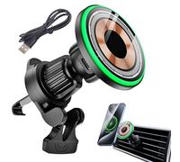 Générique Caricabatteria da Auto senza Fili Magnetico, Caricatore Auto di Serraggio Automatico | Design Magnetico del Caricabatteria da Auto - Supporto Rotazione a 360 °