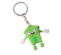 Générique Carino portachiavi in PVC, piccolo simpatico ciondolo a forma di sacchetto per portafogli per backpack Purse Luggage Rearview Mirror Car Truck Travel School Party Home Daily Birthday, verde