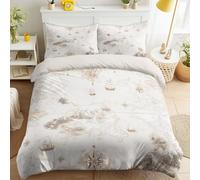 Générique Carte Bussola Montagne Bianco Copripiumino 180 x 220 cm, Set da letto 3 pezzi con 2 federe, Set di biancheria da letto in Microfibra per ragazzi adolescenti