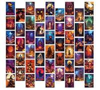 Générique Cartoline di Halloween vintage, 50 biglietti di appunti spaventosi - 4 x 6 pollici assortiti di biglietti di auguri di Halloween.