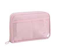 Générique Cartoon Pencil Bag, Multifunctional Pencil Pouch con 12 Compartments, High Capacity Sturdy Case, Lightweight Portable Organizer for School and Home Use, Poliestere, rosa, Se référer au