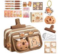 Générique Cartoon Pencil Pouch, Capybara Design, Multi Layer Organizer, Stationery Storage, Wide Opening, Ampia Capacity, Studenti, Bambini, Ragazze, Ragazzi, 5,31 x 2,95 x 9,06 pollici, a, Se référer