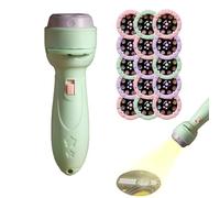 Générique Cartoon Proiettore Flashlight, 120 Immagine Proiezione Toy, Preschool Educational Torch Light for Childrens, Kids Over 18 Months, Fine Motor Skill Development, verde, rosa, viola