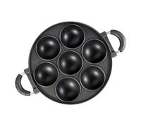 Générique Cast Iron Biscotti Pan, 7 Cup Large Muffin Pan, Rotondo Non Stick Baking Tool for Scones Cornbread Muffins Cupcakes Brownies (10,94 Inch), 2,14 Inches Diameter Each
