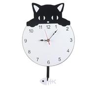 Générique Cat Clocks Wall Swinging Tail, Cute No Ticking Cat Wall Clock, Batteria Operata Modern Cat Clock, Unico Kitchen Living Room Clock, Acrilico Art Clock for Wall Decor,