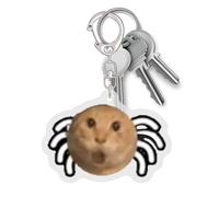 Générique Cat-Keychain, Round Head Acrylic Pendant, 1,77 x 1,57 x 0,12 pollici Cute Animal Charm, Meme Design Accessory for Teens, Kids, Adulti, Travel, Parties, Birthday, Spider Cat, Se référer au
