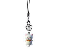 Générique Cat Phone Charm, Bag Wrist Strap Dangle Decoration, 4,53 x 0,71 x 0,79 Inches Sturdy Clip Anti Loss Key Pet Pendant Lanyard for Phones, Purses, Kids, Adults and Bag Accessories, Se référer