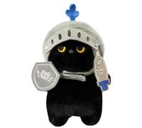 Générique Cat Plush Doll, Knight Stuffed Toy, Soft Kitty Figure with Cute Costume Design, Animal Doll with Cuddle Feel, Kids Toys, Stuffed Cat Plush for Children Girls Birthday Gift