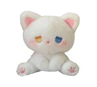 Générique Cat Plushed Toy, Animal Kitty Plush Toy, Soft Skin Friendly Pillow with Cute Emo Expressions, 3.94x3.94x5.91in, Cozy Comfort for Car, Dining Room, Tavolo, Living Rooms, Divano Use