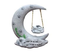 Générique Cat Remembrance Garden Stone,Perdita d'angelo della Statua commemorativa della Luna di Gatto, decorazioni del cimitero di Gatto per la Tomba | Resina lapide per animali