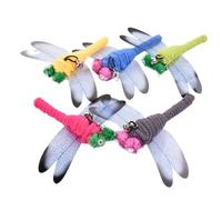 Générique Cat Wand Toy Attachments - Plush 12 x 15 cm | Dragonfly Cat Teaser Replacement Head | Interactive Cats Toy Parts For Wand Toys, Esercizio, Hunting Instinct, Indoor Entertainment