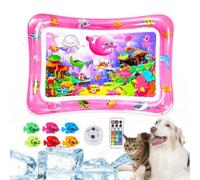 Générique Cat Water Mat | Interactive Anti-Scratch Pad with Light | Pet Water Sensor Play Mat For Exercise Backyard Activity Play | Outdoor Summer Pool Pet