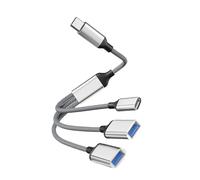 Générique Cavo splitter USB, 1 ft Extension Adapter, 1 in 3 Out USB 2.0 Hub, High-Speed 480Mbps Data Transfer, Sturdy Copper Core, Perfect for Vehicle, Computer, Keyboard, Flash Drive