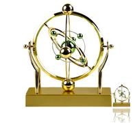 Générique Celestial Orbit Perpetual Motion Pendulum - Kinetic Desk Sculpture, Cosmic Motion Machine Decoration, Space Inspired Physics Art for Office, Home, Classroom, Stress Relief (Gold)